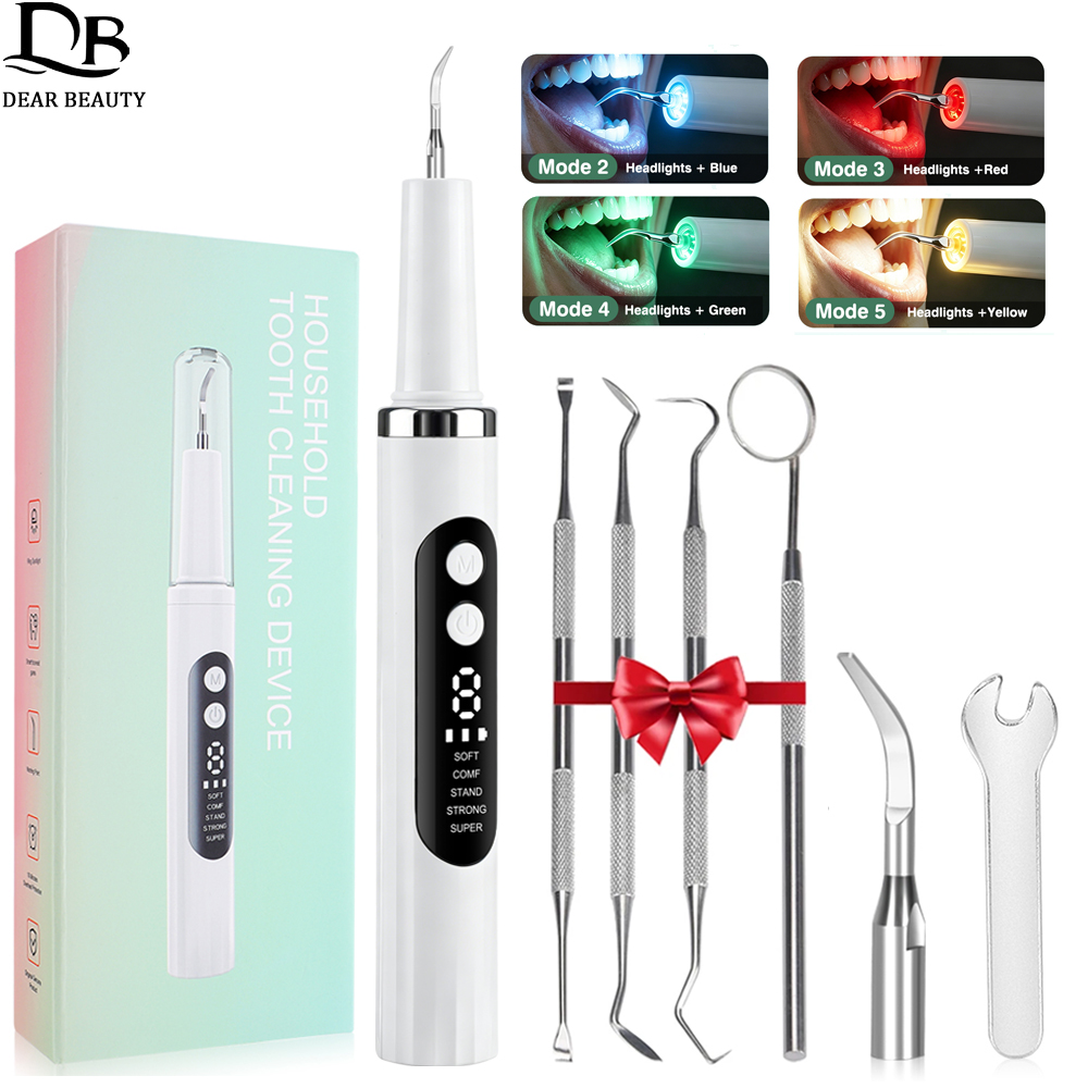 Teeth Whitening Kit Professional - Electric Tooth Cleaner Ultrasonic Dental Scaler