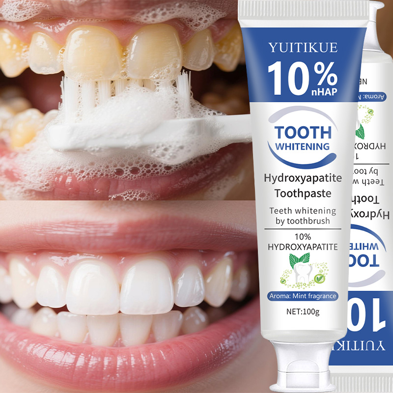 Teeth Whitening Toothpaste - YUITIKUE 10% NHAP Hydroxyapatite Toothpaste 100g