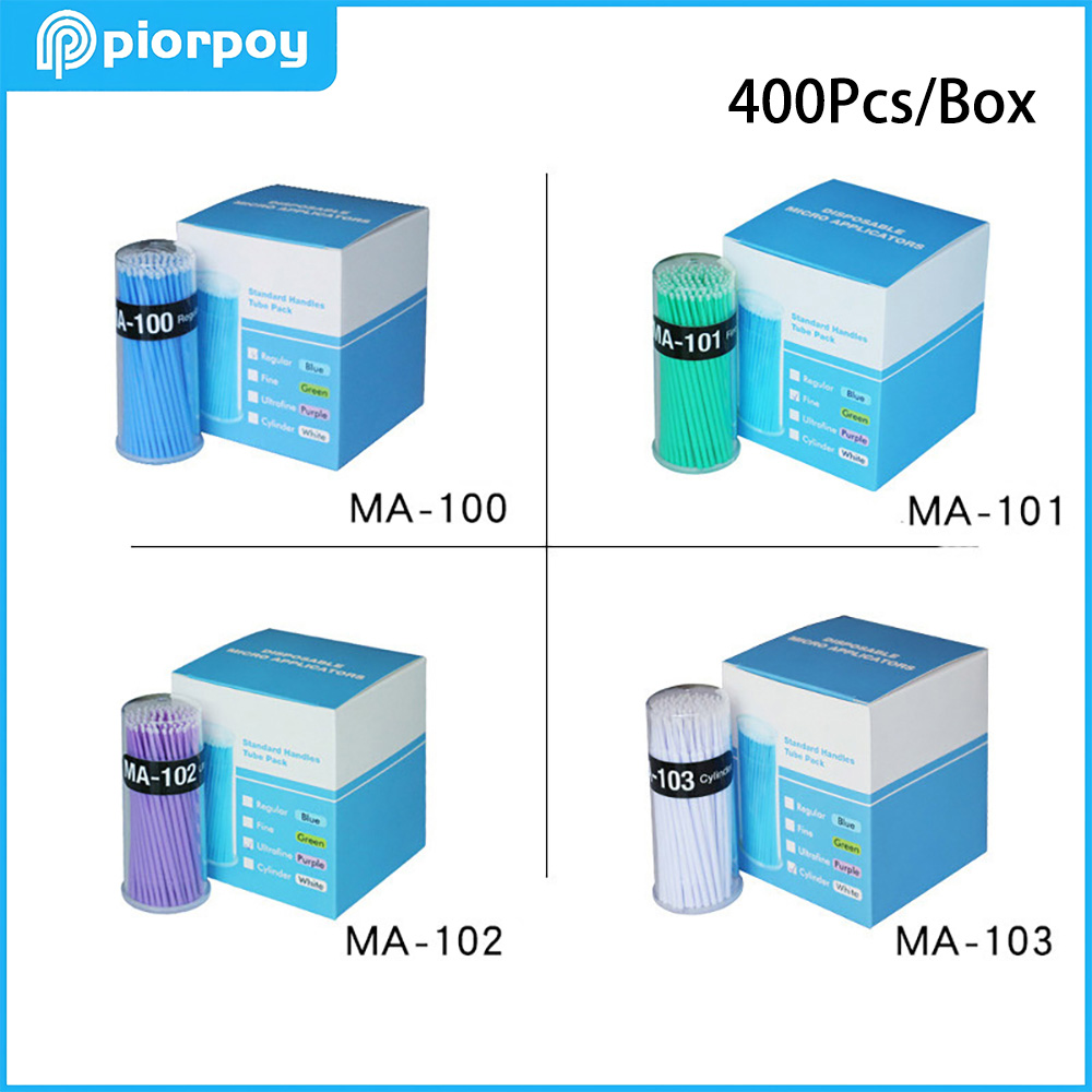 Teeth Whitening Home - PIORPOY 400Pcs/Box Dental Micro Brush Dental