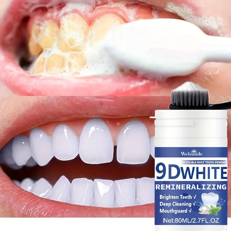 Teeth Whitening Essence - 9D White Remineralizing Hydroxyapatite Tooth Powder,