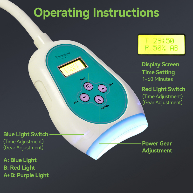 50W Dental Touch Screen 3 Colo - Teeth Whitening Bleach ulasan dan harga