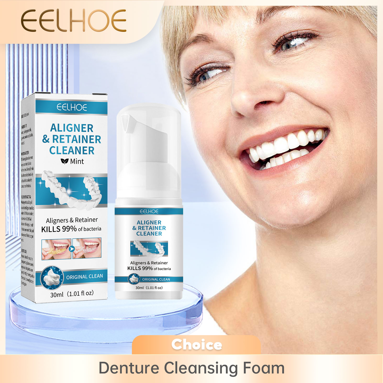 Aligner Denture Cleaner Foam D - Teeth Whitening Foam ulasan dan harga