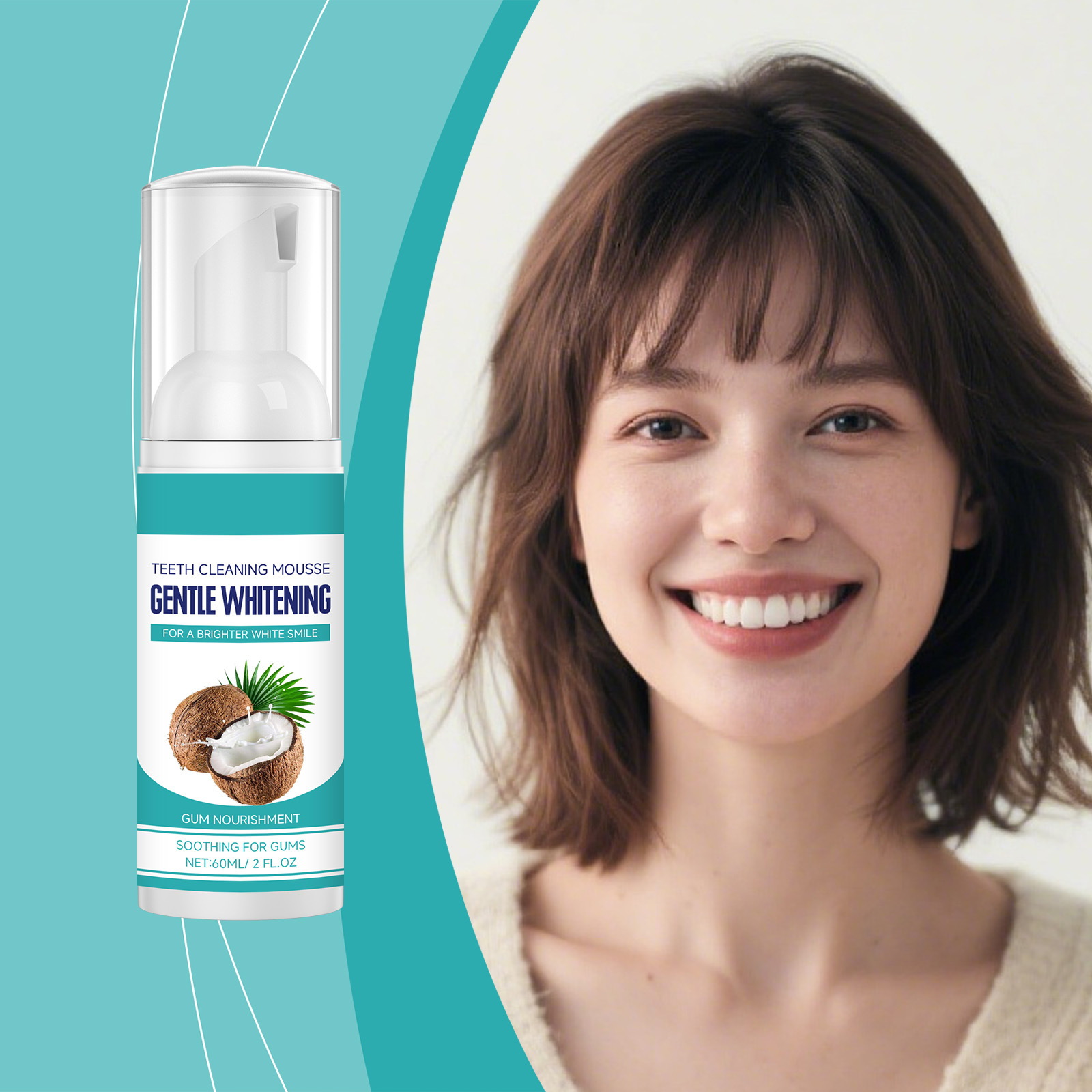 Coconut Oil Teeth Cleaning Mou - Teeth Whitening Foam ulasan dan harga