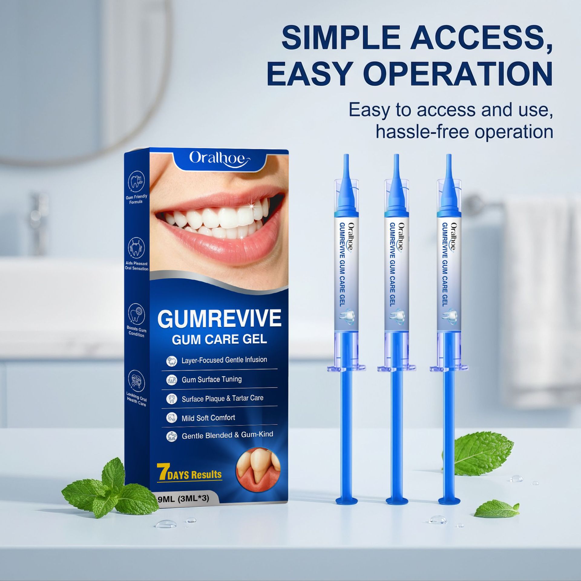 Oral Care Gel 3Pcs Gum Cleanin - Teeth Whitening Before And After ulasan dan harga
