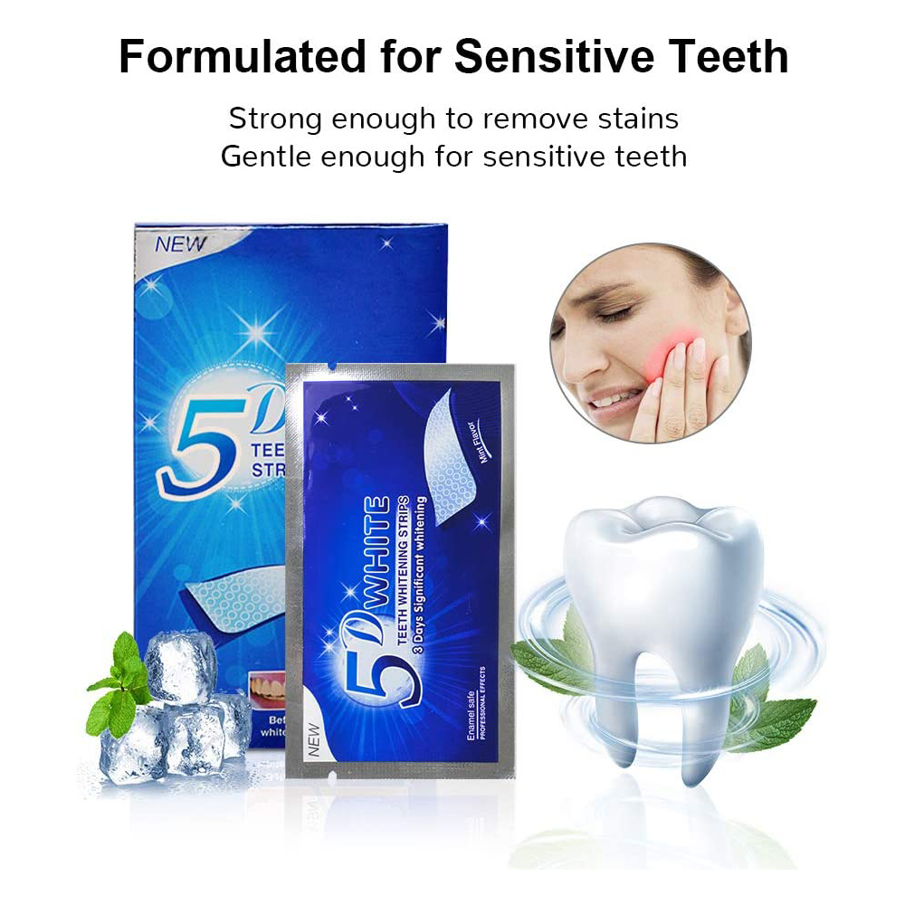 5D White Teeth Whitening Strip - Teeth Whitening Before And After ulasan dan harga