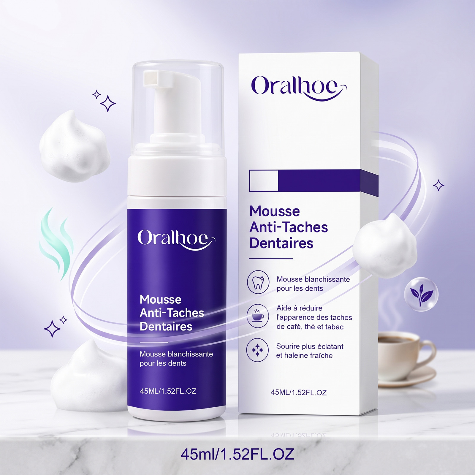 Purple Toothpaste Mousse Foam  - Teeth Whitening Foam ulasan dan harga