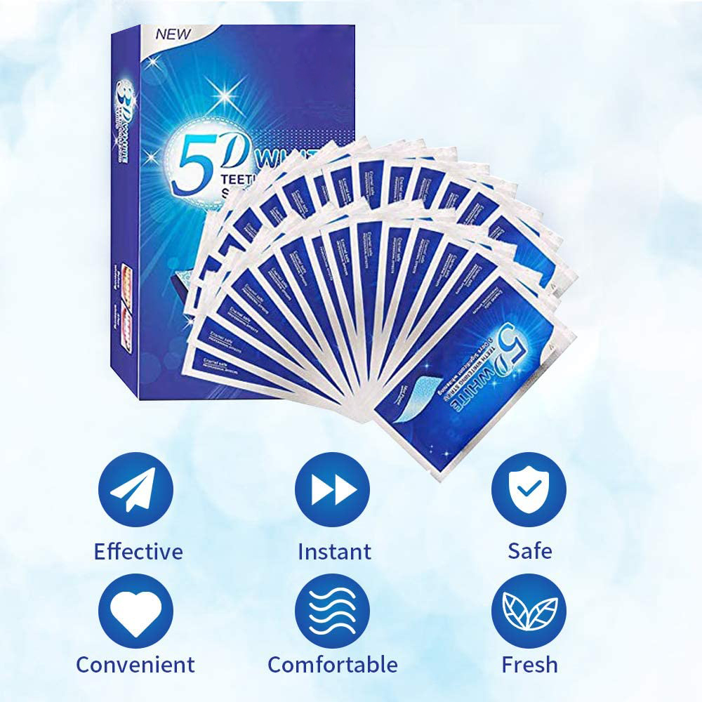 5D White Teeth Whitening Strip - Teeth Whitening Before And After ulasan dan harga