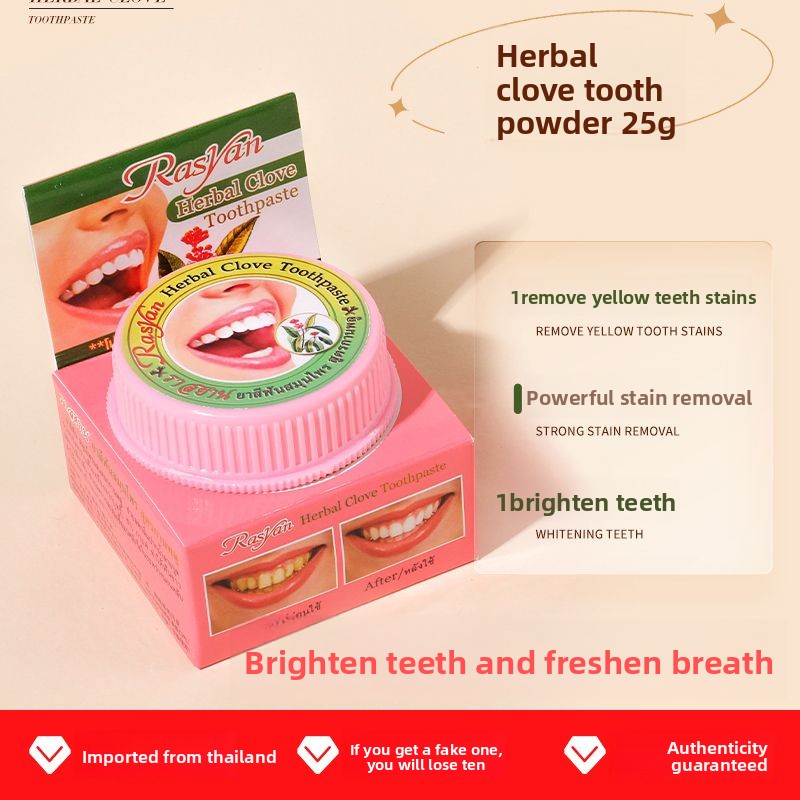 Thai Clove/coconut Tooth Powde - Teeth Whitening Essence ulasan dan harga
